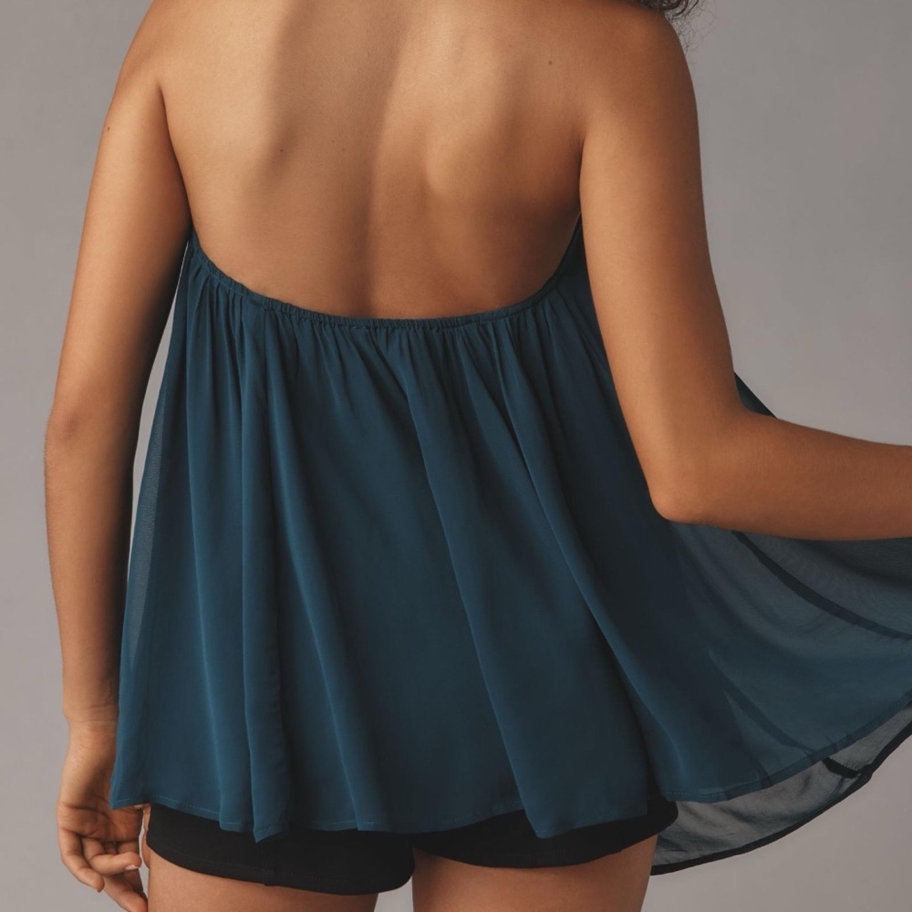 NWT Anthropologie Dark Turquoise Halter Tank Medium - Picture 5 of 5